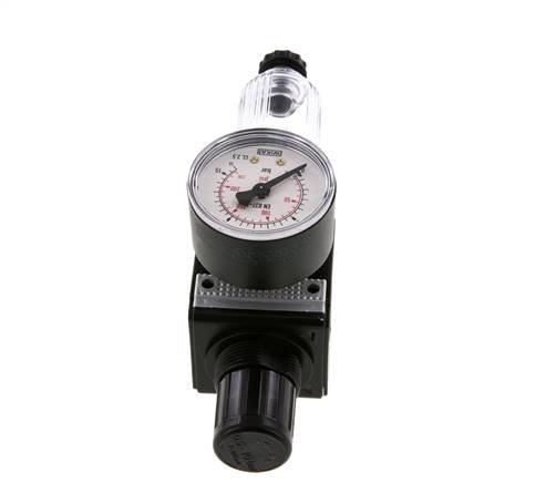 Filtre-régulateur G3/8'' 1600l/min 0.5-10.0bar/7-145psi Semi-Auto Polycarbonate Multifix 1
