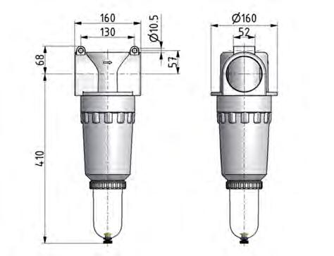 Filter 60microns G2 1/2'' 40000 l/min Auto Metal Standard 9