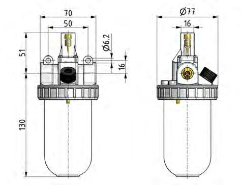 Lubrificateur G1/2'' Polycarbonate Standard 2