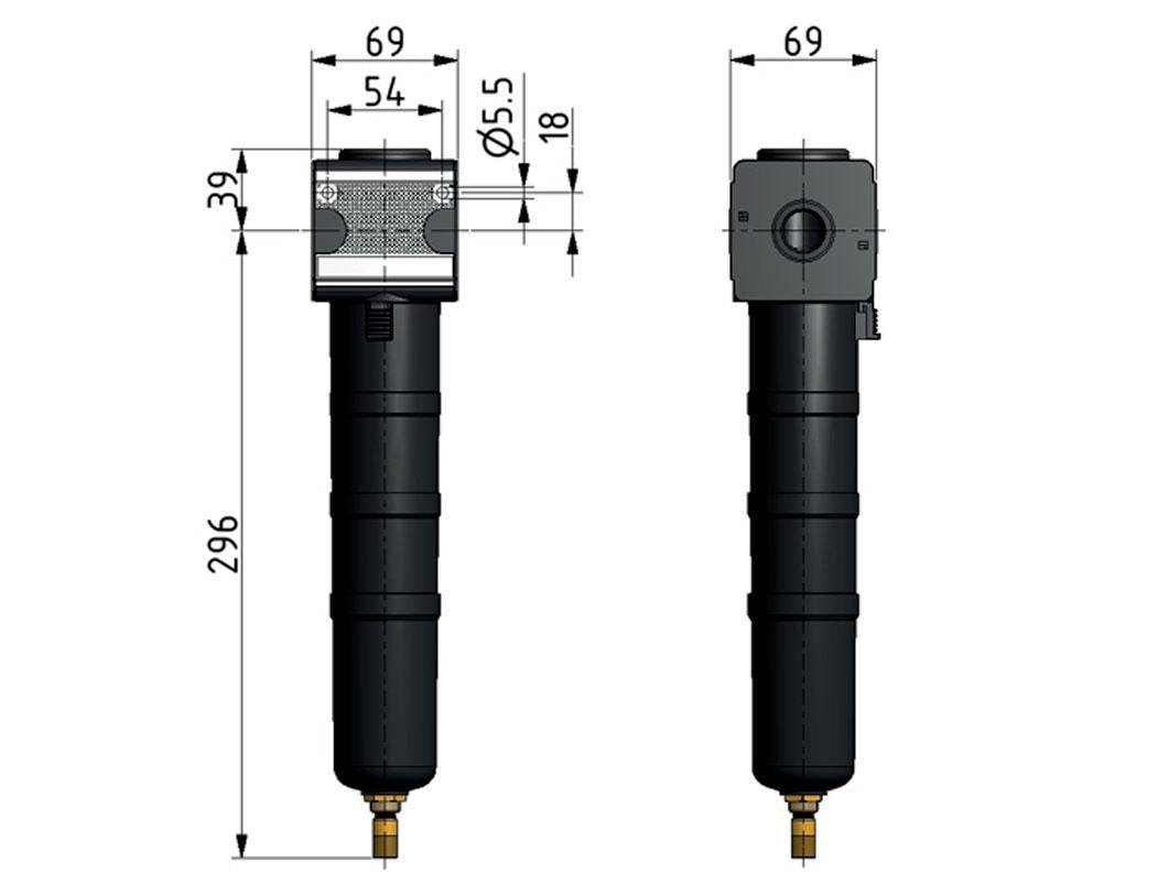 Microfiltre 0.01microns G1/2'' 1200l/min Auto Metal Multifix 2