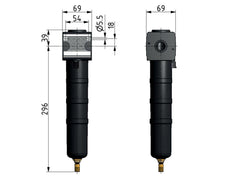 Microfiltre 0.01microns G1/2'' 1200l/min Auto Metal Multifix 2