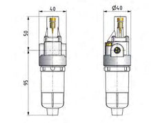 Lubrificateur G1/4'' Polycarbonate Standard 0