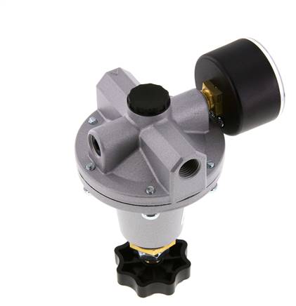 Régulateur de pression de précision G1/4'' 550l/min 0.1-3.0bar/1-44psi en fonte de zinc standard 3