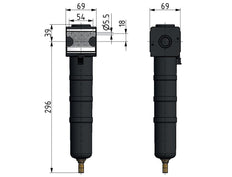 Pré-filtre 0.3microns G1/2'' 650l/min Auto Metal Multifix 2