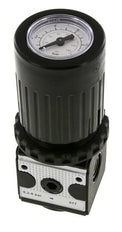 Régulateur de pression G1/4'' 2100l/min 0.2-6.0bar/3-87psi Bouton en fonte de zinc avec manomètre Multifix 1
