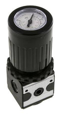 Régulateur de pression G1/4'' 2100l/min 0.2-6.0bar/3-87psi Bouton en fonte de zinc avec manomètre Multifix 1