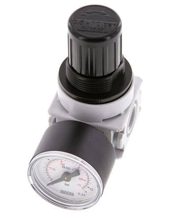 Régulateur de pression G1/4'' 700l/min 0.2-6.0bar/3-87psi Manomètre 40 mm Multifix 0