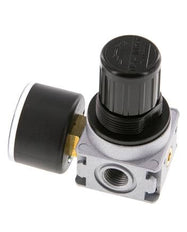 Régulateur de pression G1/4'' 1450l/min 0.5-10.0bar/7-145psi en fonte de zinc avec manomètre de 40 mm Multifix 0