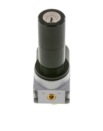 Régulateur de pression G1/4'' 1450l/min 0.5-10.0bar/7-145psi Corps en zinc moulé sous pression Verrou de cylindre E-11 Multifix 0