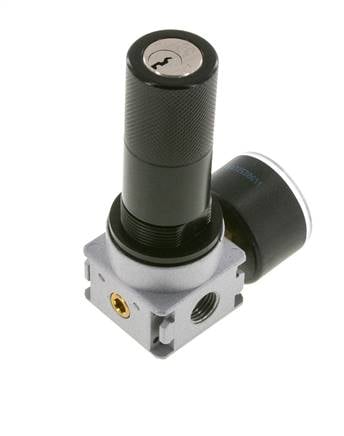 Régulateur de pression G1/4'' 1450l/min 0.5-10.0bar/7-145psi Corps en zinc moulé sous pression Verrou de cylindre E-11 Multifix 0