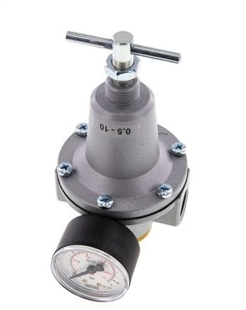 Régulateur de pression G1/2'' 5000l/min 0.5-10.0bar/7-145psi en fonte de zinc standard 3