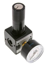 Régulateur de pression G1/4'' 2100l/min 0.1-3.0bar/1-44psi Corps en zinc moulé sous pression Verrouillage du cylindre Multifix 1