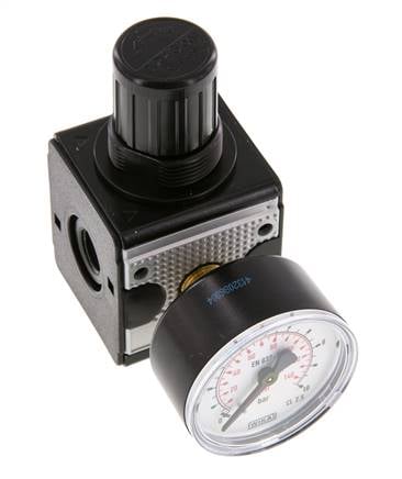 Régulateur de pression G1/4'' 2100l/min 0.2-6.0bar/3-87psi en fonte de zinc Multifix 1