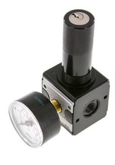 Régulateur de pression G1/4'' 2100l/min 0.5-16.0bar/7-232psi Corps en zinc moulé sous pression Verrouillage du cylindre Multifix 1