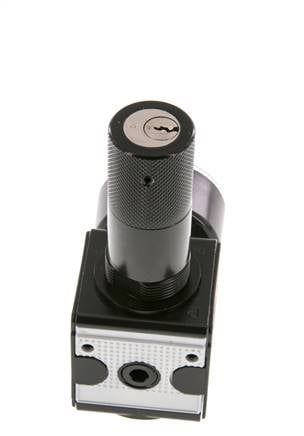 Régulateur de pression G1/4'' 2100l/min 0.5-16.0bar/7-232psi Corps en zinc moulé sous pression Verrouillage du cylindre Multifix 1