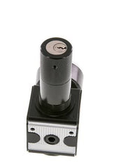 Régulateur de pression G1/4'' 2100l/min 0.5-16.0bar/7-232psi Corps en zinc moulé sous pression Verrouillage du cylindre Multifix 1
