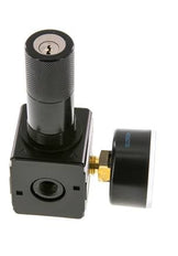 Régulateur de pression G1/4'' 2100l/min 0.5-16.0bar/7-232psi Corps en zinc moulé sous pression Verrouillage du cylindre Multifix 1