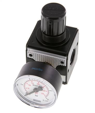 Régulateur de pression G1/4'' 2100l/min 0.5-16.0bar/7-232psi en fonte de zinc Multifix 1