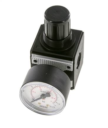 Régulateur de pression G1/4'' 2100l/min 0.1-1.0bar/1-14psi en fonte de zinc Multifix 1