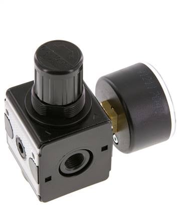 Régulateur de pression de précision G1/4'' 2100l/min 0.5-10.0bar/7-145psi en fonte de zinc Multifix 1