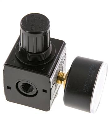 Régulateur de pression de précision G1/4'' 2100l/min 0.5-10.0bar/7-145psi en fonte de zinc Multifix 1