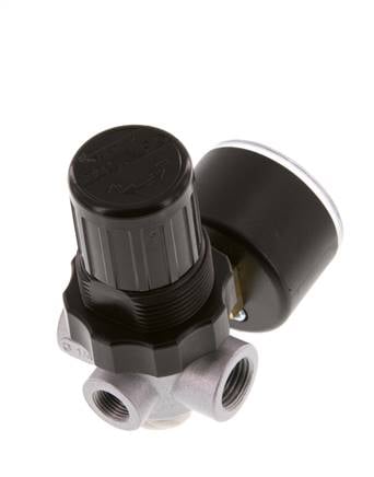 Régulateur de pression G1/4'' 450l/min 0.5-10.0bar/7-145psi en fonte de zinc standard 0