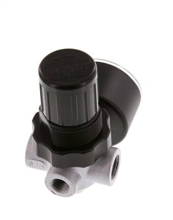 Régulateur de pression G1/4'' 450l/min 0.15-7.0bar/2-102psi en fonte de zinc standard 0