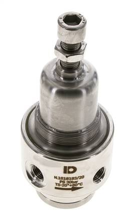 Pressure Regulator G1/4'' 700 l/min 0.5-8.0bar/7-116psi Stainless Steel