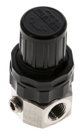 Pressure Regulator G1/4'' 320 l/min 0.5-6.0bar/7-87psi Stainless Steel