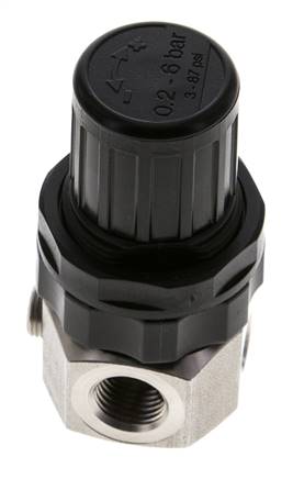 Pressure Regulator G1/4'' 320 l/min 0.5-6.0bar/7-87psi Stainless Steel