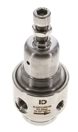 Pressure Regulator G3/8'' 700 l/min 0.5-8.0bar/7-116psi Stainless Steel Gases Liquids