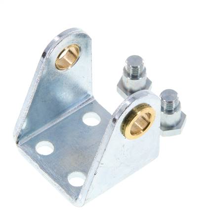 Swivel Fixation for 32 mm Round Cylinder Zinc plated steel