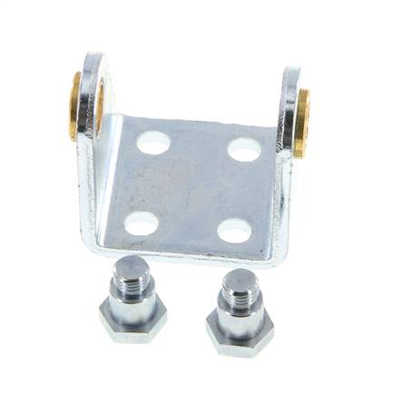 Swivel Fixation for 32 mm Round Cylinder Zinc plated steel
