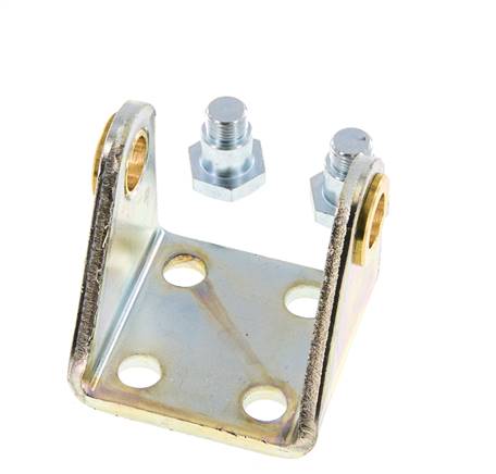 Swivel Fixation for 40 mm Round Cylinder Zinc plated steel
