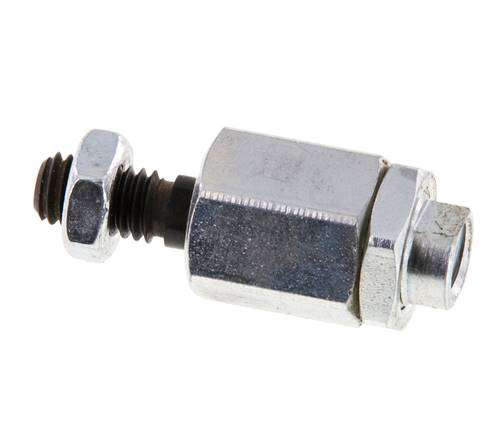 Floating Joint M6 for Cylinder Zinc plated steel