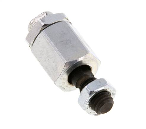 Floating Joint M6 for Cylinder Zinc plated steel