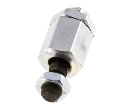 Floating Joint M6 for Cylinder Zinc plated steel