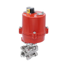 Rp 1-1/4'' Vanne à Bille 2 Voies en Acier Inoxydable avec Actionneur Électrique 24 V AC/DC
