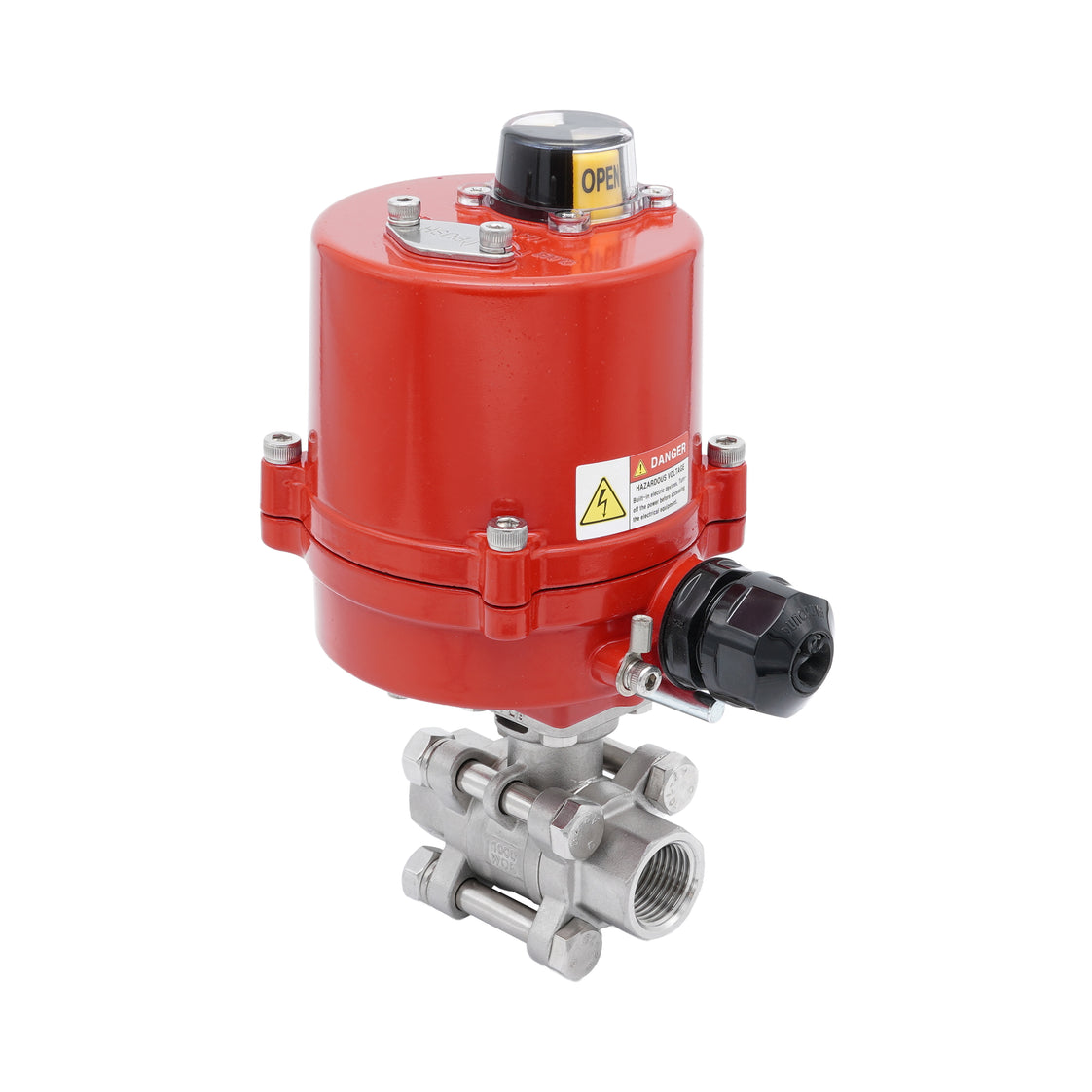 Rp 2'' Vanne à Bille 2 Voies en Acier Inoxydable avec Actionneur Électrique 24 V AC/DC