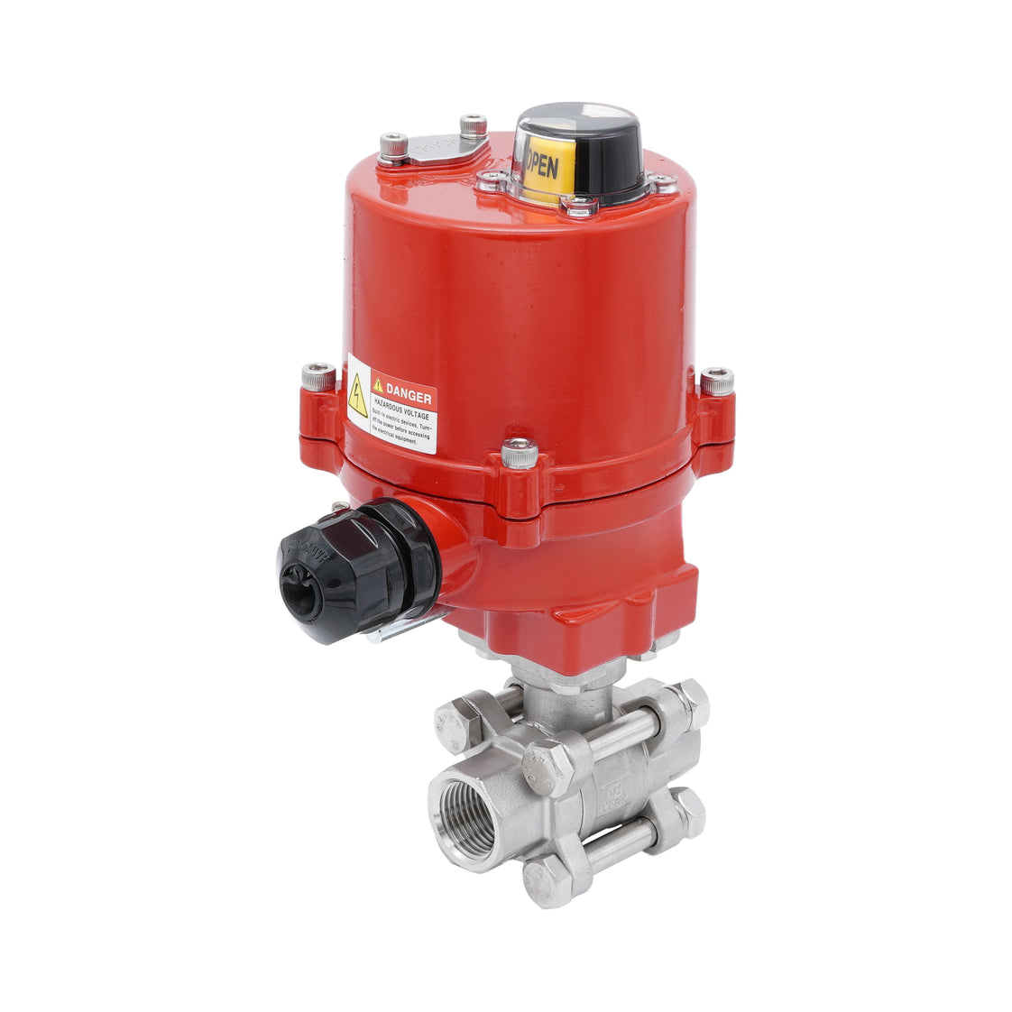 Rp 1-1/4'' Vanne à Bille 2 Voies en Acier Inoxydable avec Actionneur Électrique 12 V AC/DC