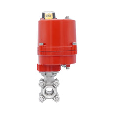 Rp 1-1/4'' Vanne à Bille 2 Voies en Acier Inoxydable avec Actionneur Électrique 24 V AC/DC