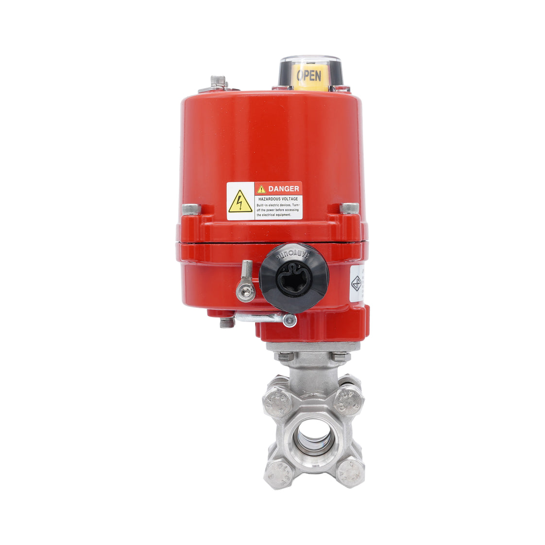 Rp 2'' Vanne à Bille 2 Voies en Acier Inoxydable avec Actionneur Électrique 100-240 V AC