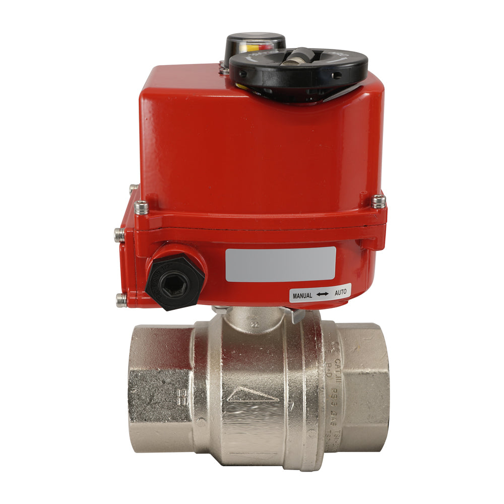 G 1 inch 2-Way brass Modulating Electric ball valve 24 V AC/DC