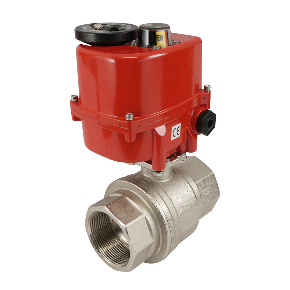 G 2 inch 2-Way brass Modulating Electric ball valve 24 V AC/DC