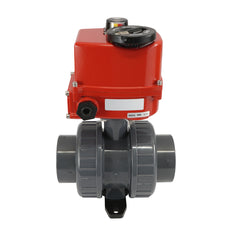 63 mm true union sockets 2-Way PVC Modulating Electric ball valve 24 V AC/DC (VDL)