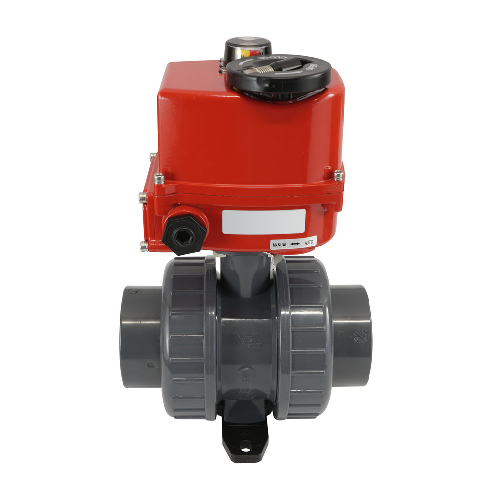 63 mm raccords unions vraies 2 voies PVC Modulante Vanne à sphère électrique 24 V AC/DC (VDL)