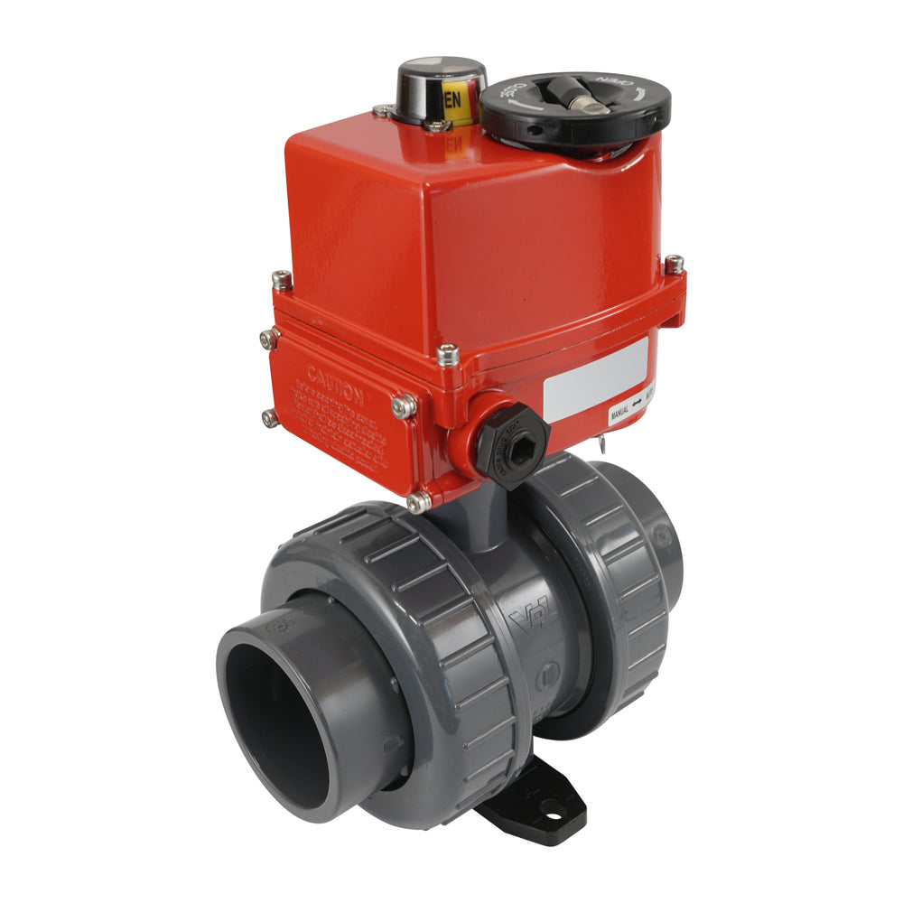 63 mm raccords unions vraies 2 voies PVC Modulante Vanne à sphère électrique 24 V AC/DC (VDL)