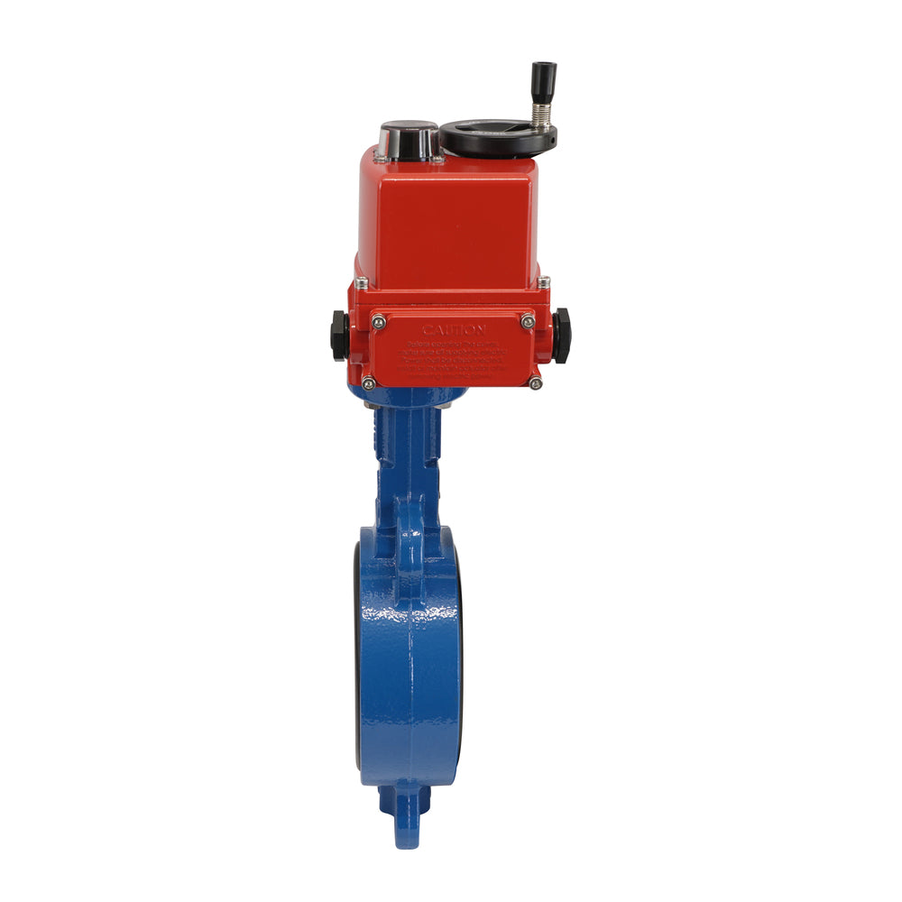 DN100 (4 pouces) 100-240 V AC on/off electrique Vanne papillon BAA en fonte Wafer EPDM