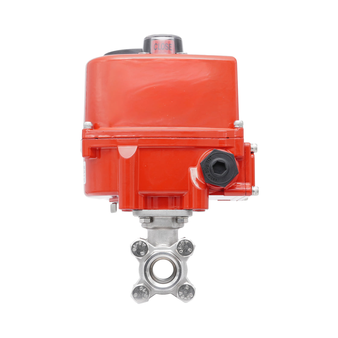 Rp 1-1/4'' Vanne à Bille 2 Voies en Acier Inoxydable avec Actionneur Électrique Modulant 24V AC/DC