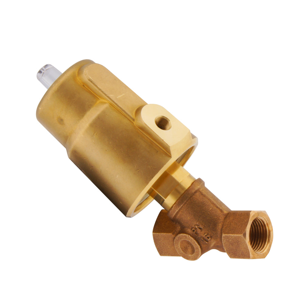 Vanne à siège incline G1/2'' PTFE/NBR 16bar NC Laiton AL2